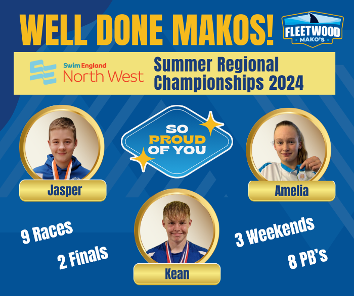 Huge Congratulations to Our Makos at the Swim England North West Regionals Summer Champs!